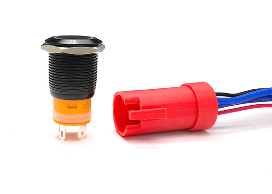 সামুদ্রিক নৌকার জন্য Ip67 19mm আলোকিত ল্যাচিং পুশ বোতাম সুইচ 20A কারেন্ট