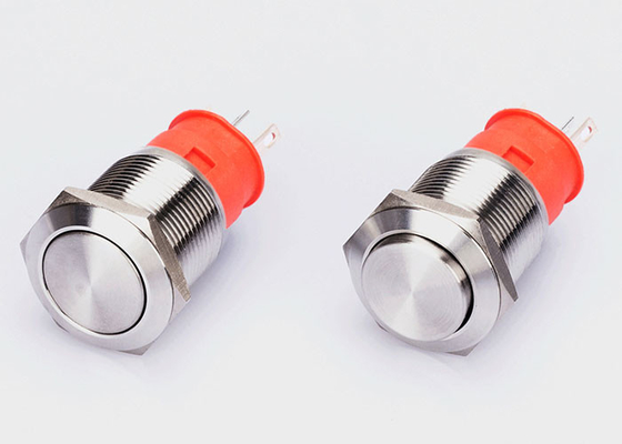 জলরোধী সুরক্ষা 24V পুশ বোতাম আলো সুইচ ধাতু 19mm প্যানেল মাউন্ট