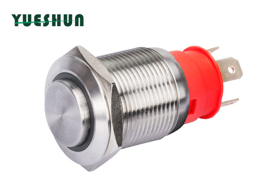 জলরোধী সুরক্ষা 24V পুশ বোতাম আলো সুইচ ধাতু 19mm প্যানেল মাউন্ট