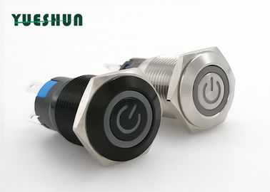 অ্যাঙ্গেল আইজ 12V 220V 16mm আলোকিত পুশবাটন ভারী লোডিং সহ নন ম্যাগনেটিক