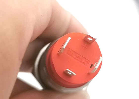 250V 10A PBT হাই অ্যাম্প পুশ অ্যান্টি ভ্যান্ডাল মোমেন্টারি সুইচ